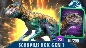 SCORPIOS REX GEN 3 IN ALIVE!?! - Jurassic World Alive