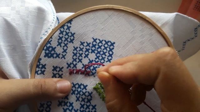 Bordado en Punto de Cruz Servilleta de Flor смотреть онлайн