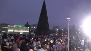 На площади в Рузе зажгли главную новогоднюю ель округа