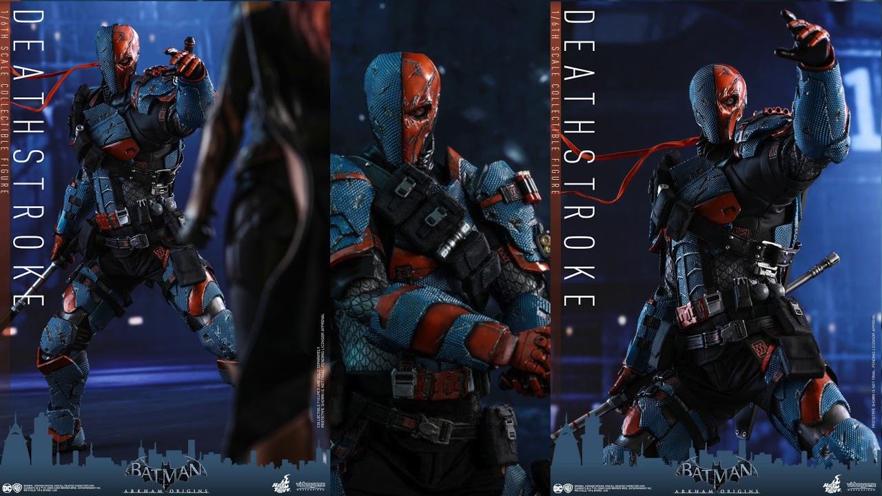 Batman Arkham Origins Hot Toys Deathstroke 1/6 Scale Video Game Figure Reveal! смотреть онлайн