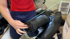 Процесс наполнения чехла для борцовского манекена Sparta. Эпизод 3.