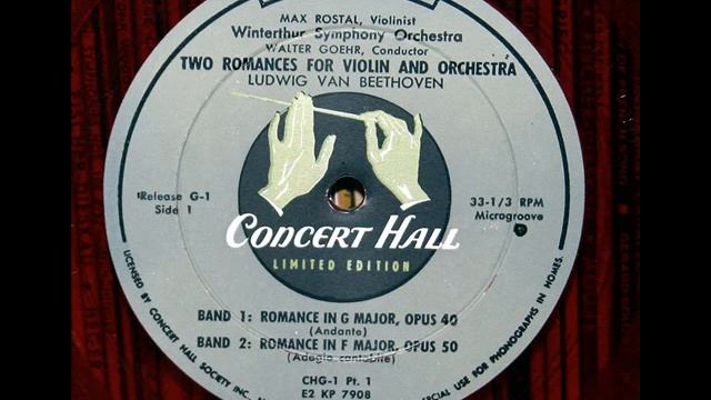 Beethoven / Max Rostal, 1952: Romance for Violin and Orchestra in F major, Op. 50 - 1953 смотреть онлайн