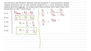 LATIHAN SOAL UTBK 2022 || FISIKA MODERN - EFEK FOTOLISTRIK