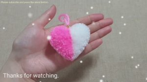 Сердце! Делаем помпоны в форме сердца с помощью вилки! Поделки своими руками!