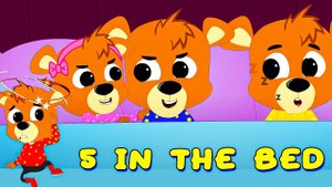 Five in the Bed Nursery rhyme for Babies