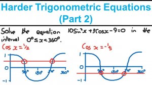 Harder Trigonometric Equations P2 - Trigonometric Identities and Equations - Edexcel A Level Maths