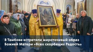 В Тамбове встретили мироточивый образ Божией Матери «Всех скорбящих Радость»
