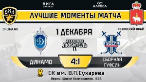 ОБЗОР / ДИНАМО - СБ ГУФСИН / 01.12.24 / ОХЛ ПЕРМЬ / ДИВИЗИОН ЛЮБИТЕЛЬ 1