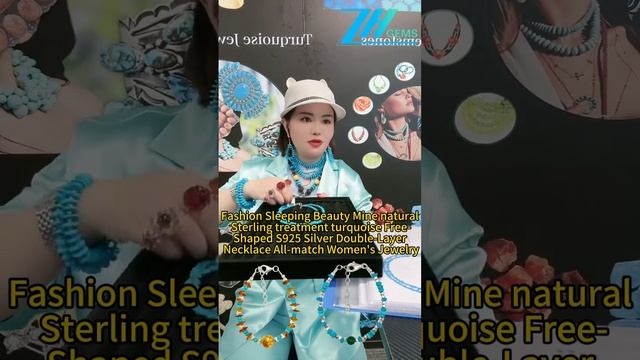 20250205-07 Fashion Sleeping Beauty Mine natural Sterling treatment turquoise Free-Shaped S925