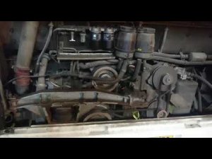 Работа Двигателя автобус MAN