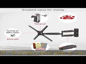 Barkan Long TV Wall Mount, 13-65 inch Full Motion Articulating - 4 Movement Flat/Curved Screen Brac