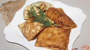 Блины с курицей и грибами