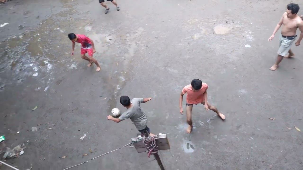 Tribal Hostel Dhaka Students playing Football side ground... смотреть онлайн