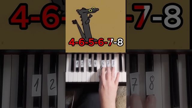 Toothless Dancing Meme Piano Tutorial