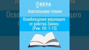 Апостольские чтения. Освобождение верующего от рабства Закону. Комментирует епископ Феоктист