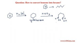 How to convert benzene into hexane?