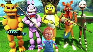 АНИМАТРОНИКИ ВСТРЕТИЛИ ЧАКИ! ОБЗОР МОДА FNAF GTA 5 ВИДЕО MODS ИГРЫ ONLINE