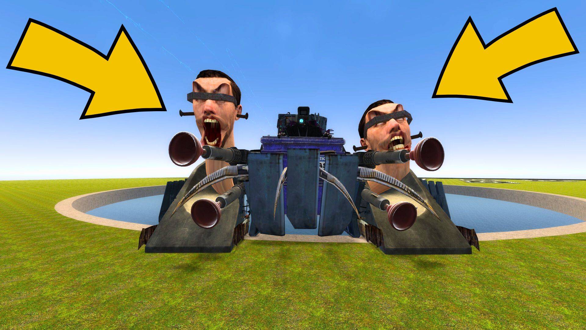 Скибиди туалеты пинаем их в большую яму в Garry s mod смотреть онлайн