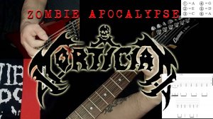 Mortician - Zombie Apocalypse (guitar cover playthrough tabs)