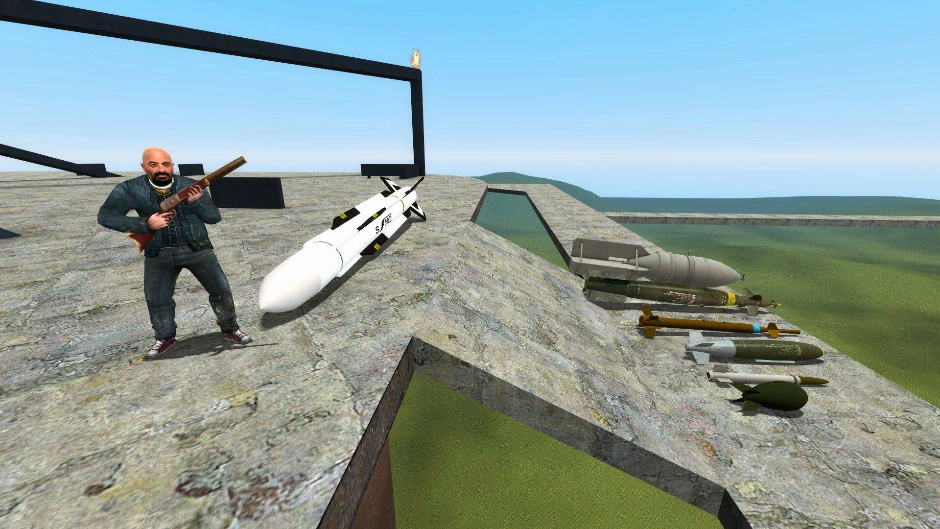 Сбрасываем ядерные бомбы с большой высоты и смотрим их взрыв в - Garry s mod смотреть онлайн