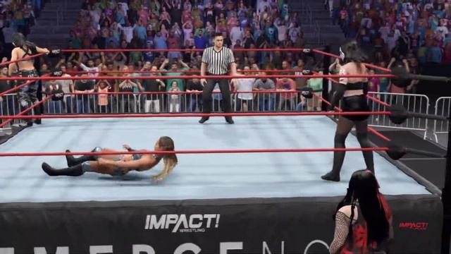 Taya Valkyrie & Rosemary (c) vs VXT / Knockouts World Tag Team Title Match / Emergence 22 / WWE 2K2 смотреть онлайн