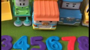 Мультик про машинки Поли Робокар Лепим цифры из пластилина Плэй До