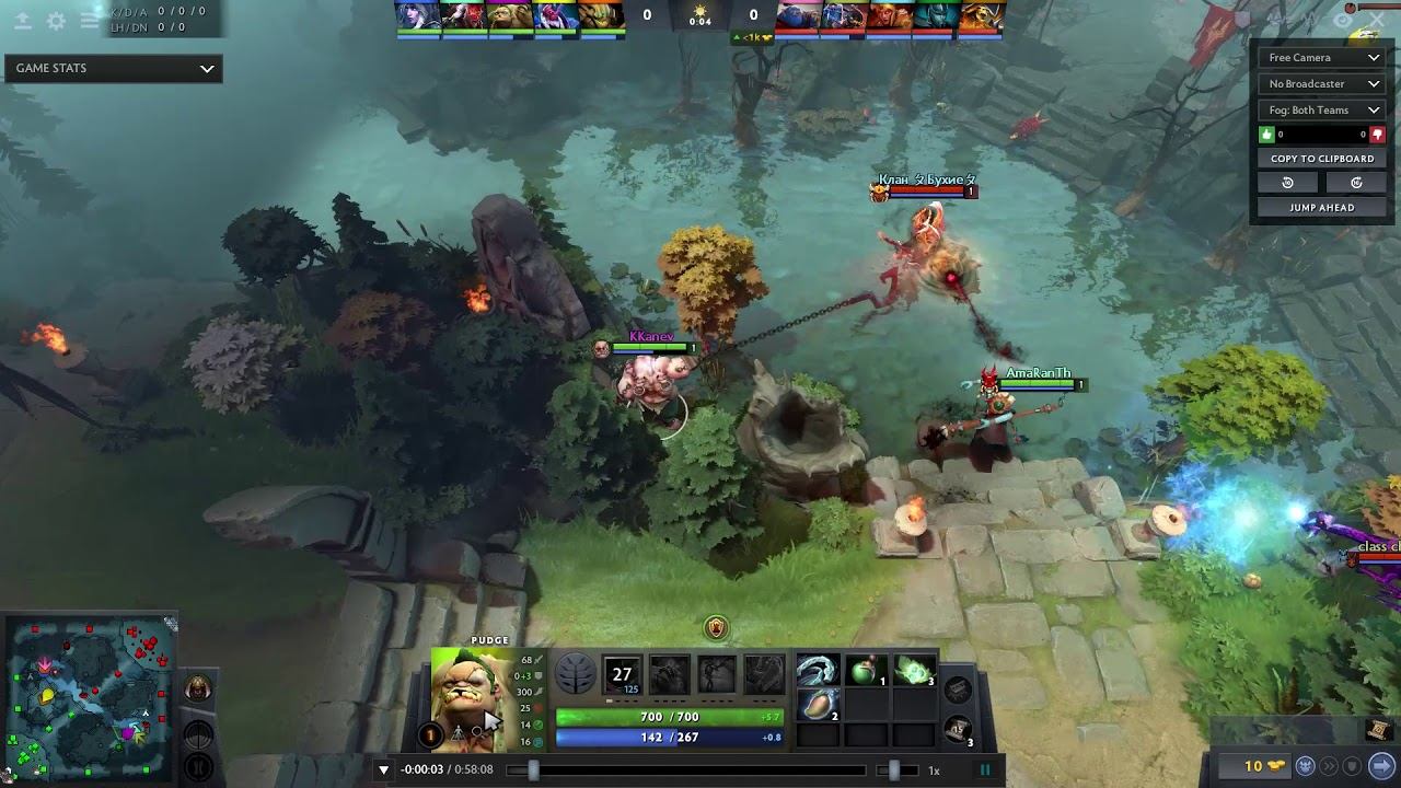 Dota 2 Pudge first blood trick v7.26 - 1 смотреть онлайн