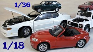 Огромная МАШИНКА 1/18, первый Land Rover Defender 1/24, старый Porsche от Welly