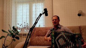 Синий платочек На гармошке