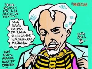 caricatura de alejandro jodorowsky y la psicomagia por eduardo soto video carton