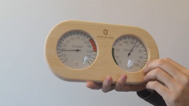 Bader Wellness® Sauna Thermometer Hygrometer, Großes naturbelassenes Sauna Thermometer смотреть онлайн