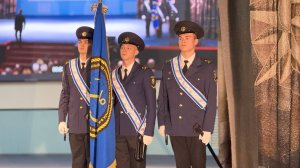 Собрание коллектива по случаю награждения вуза орденом «За морские заслуги»