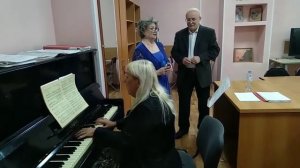 Вернись в Сорренто - Светлана, Виктор Казорин, Елена Леменкова фортепиано на репетиции.