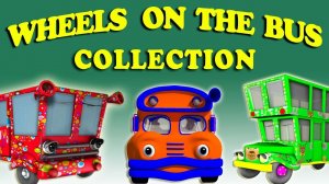 Wheels on the Bus Collection | Red Bus Song | Blue Bus Song | Green Bus Song | Orange Bus Song