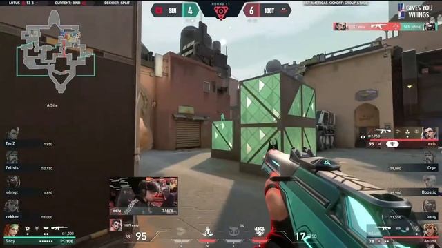 [VCT AMERICAS kickoff 2024]100T vs SENTINELS  D4 map BIND | Highlights | [VALORANT]