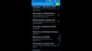 Как открыть параметры разработчика