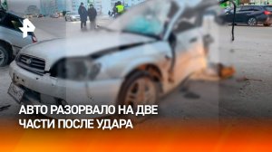 Водитель Subaru влетел в фонарь в Новосибирске — пассажир погиб на месте