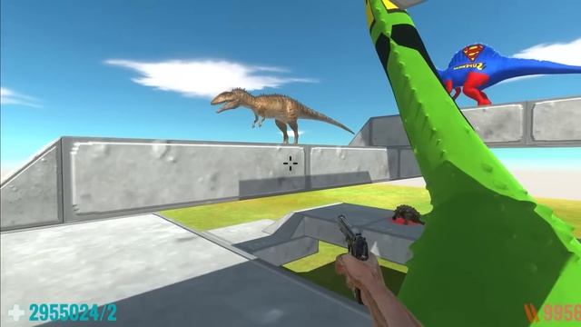 FPS AVATAR PASSING A TRAP WITH A GREEN BRACHIOSAURUS - Animal Revolt Battle Simulator ARBS смотреть онлайн
