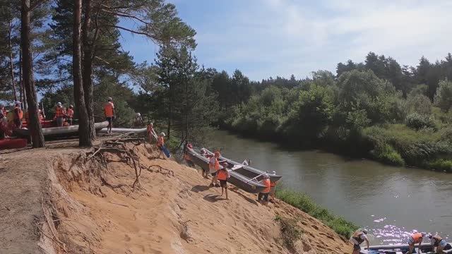 Река Киржач - сплав, турслёт, кемпинг - летний корпоратив "Комус" смотреть онлайн