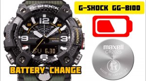 how to change the Battery g-shock mudmaster GG-B100 tutorial / watchservicebd