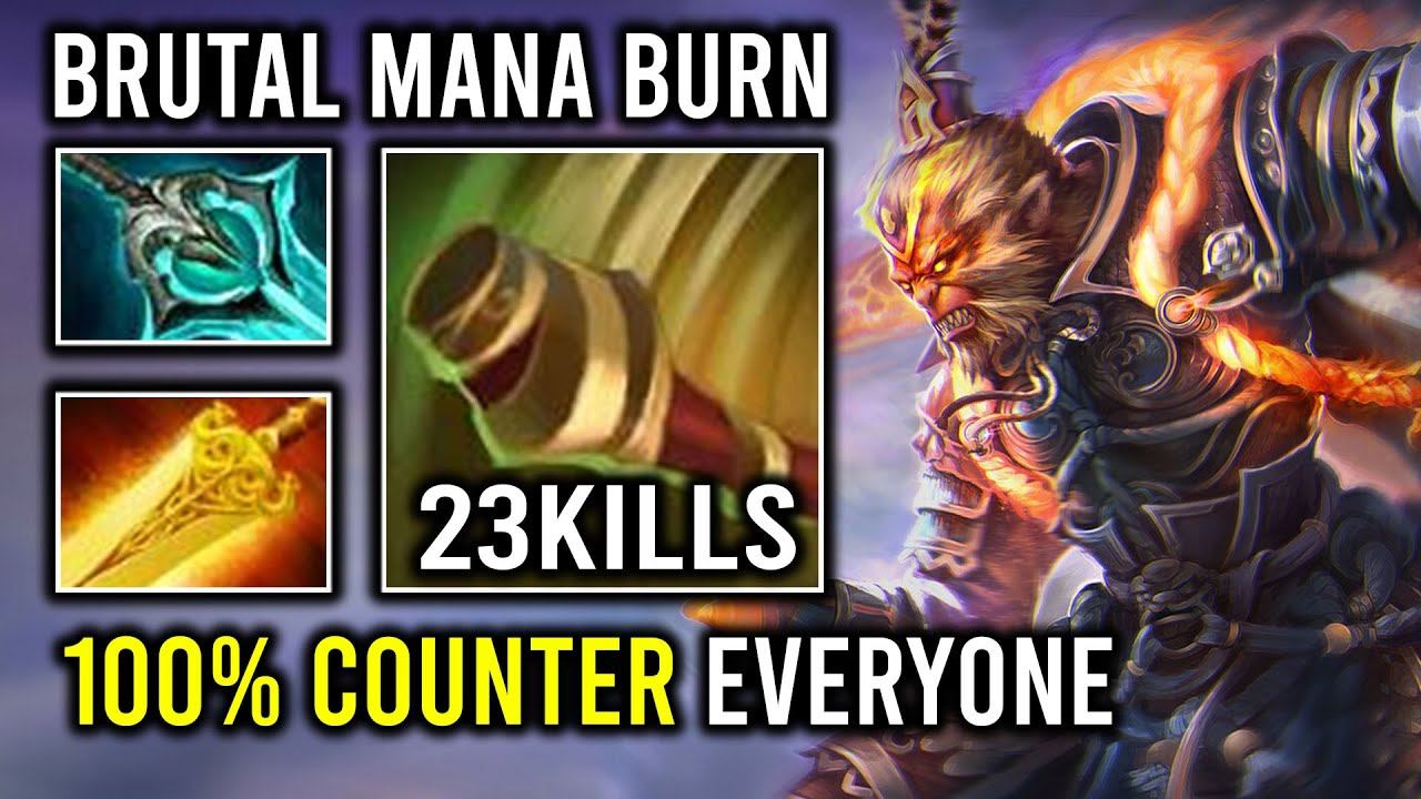 Brutal Mana Burn + Radiance DPS Hyper Carry Monkey King 100% Counter Everyone Dota 2 смотреть онлайн