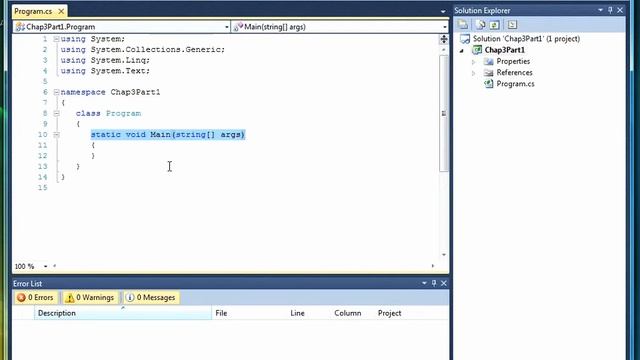 03 01 Entering And Running The Program- C Sharp dotNet Programming Training Video Tutorial