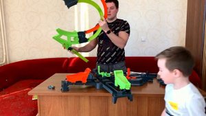 Трек Hot Wheels машинки - Мега распаковка