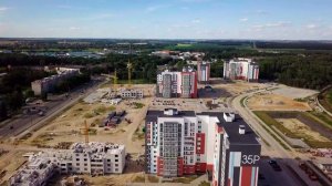 Строительство микрорайона в Бресте по улице Лейтенанта Рябцева