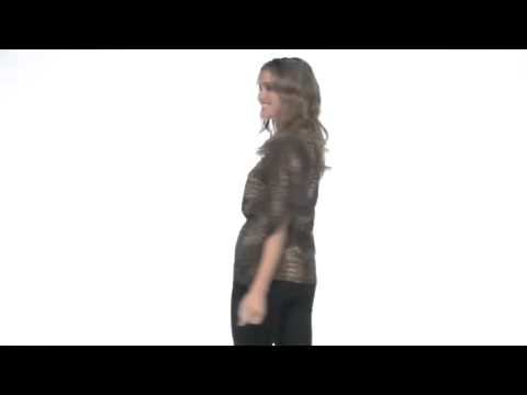 MICHAEL Michael Kors Petite Petite Persian Leopard Pebble Crepe Lace Front Flutter Top SKU: #806717