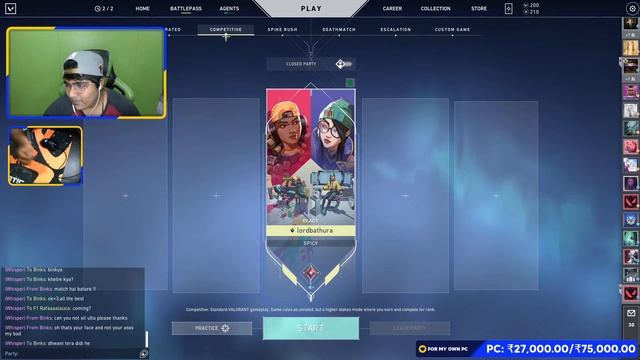 THE BEST SMILE DOWN SOUTH ft. LORDBATHURA | VALORANT INDIA LIVE | 9K SUBS BEFORE MONTH ENDS смотреть онлайн