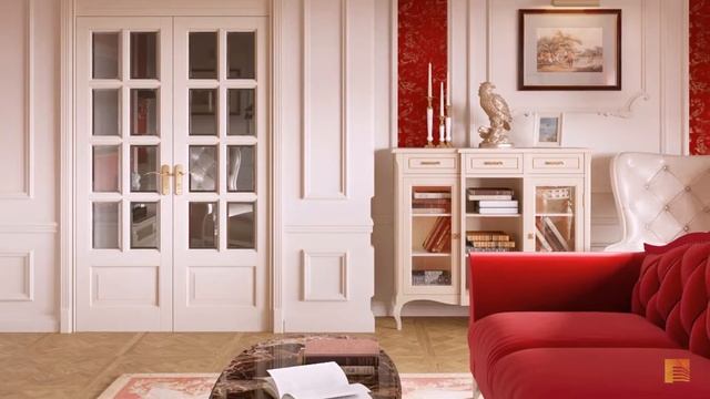 Классический стиль, интерьер четырехкомнатной квартиры в ЖК «Парадный квартал», 169 кв.м.