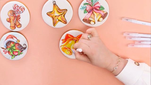 Пряник "Колокольчик" с использованием пищевых фломастеров Top Decor