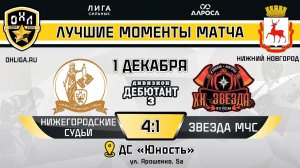 ОБЗОР / НИЖЕГОРОДСКИЕ СУДЬИ - ЗВЕЗДА МЧС / 01.12.24 / ОХЛ НИЖНИЙ НОВГОРОД / ДИВИЗИОН ДЕБЮТАНТ 3