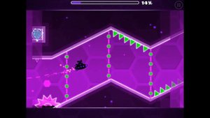 Прохождение уровня Hexagon Force в игре Geometry Dash, все монеты